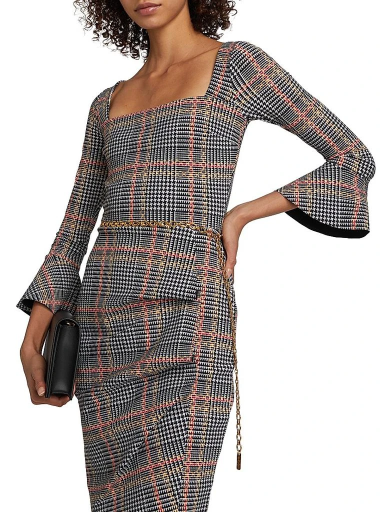 Chiara Boni Astra Plaid Cocktail Dress 6