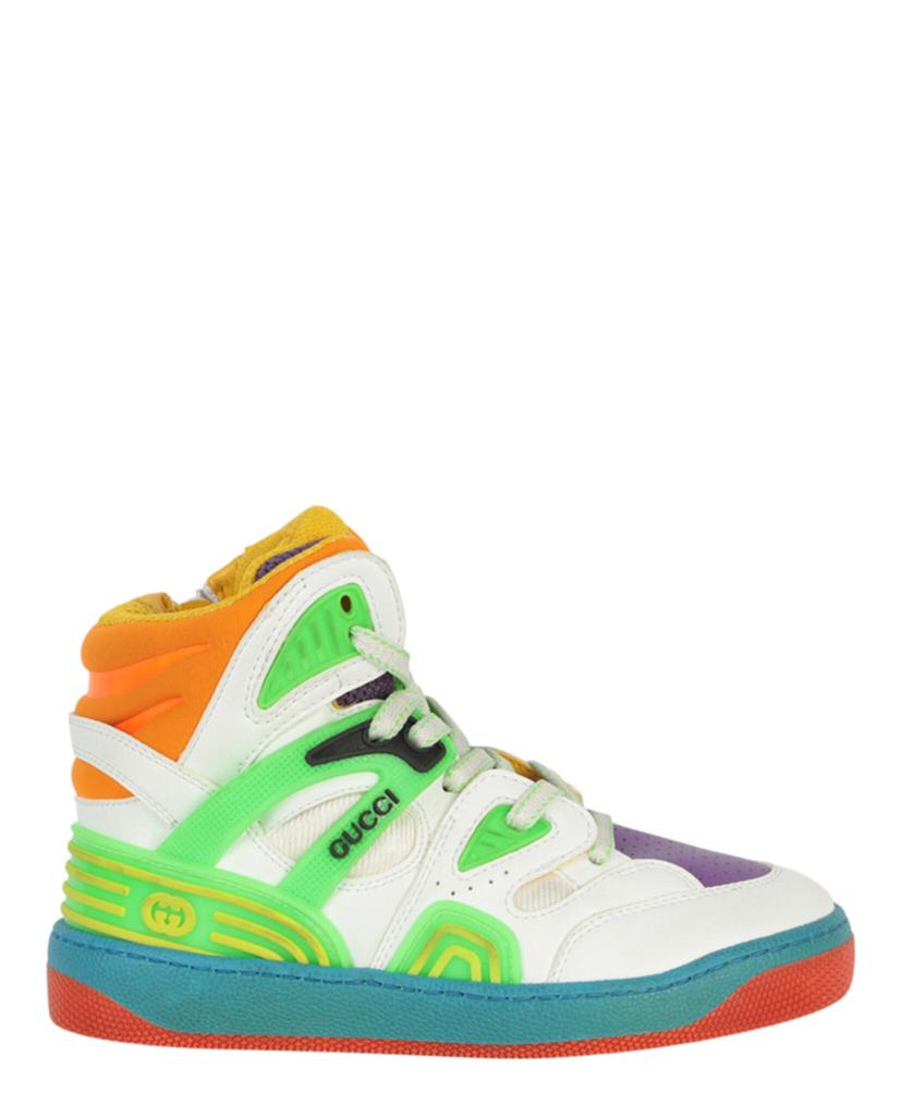 Gucci Basket Leather High-Top Sneakers