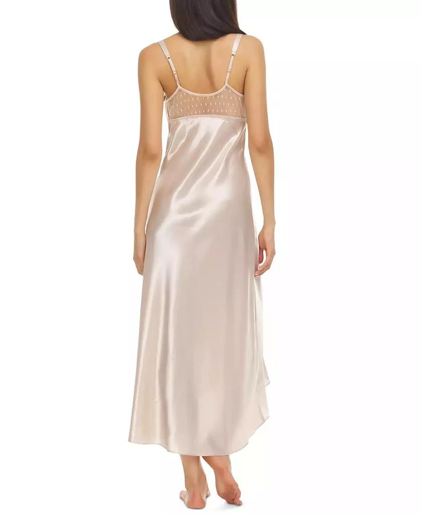Flora Nikrooz Stella Satin Venise Trim Lingerie Nightgown 4