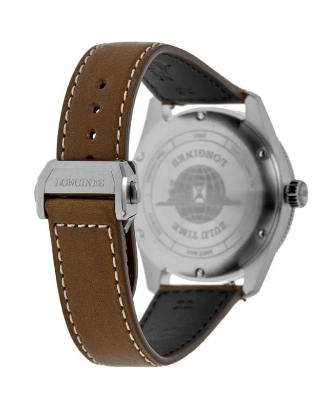 Longines Longines Spirit Zulu Time Grey Dial Leather Strap Men's Watch L3.812.4.63.2 4