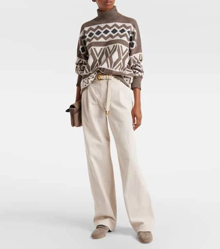 Brunello Cucinelli High-rise wide-leg jeans 2