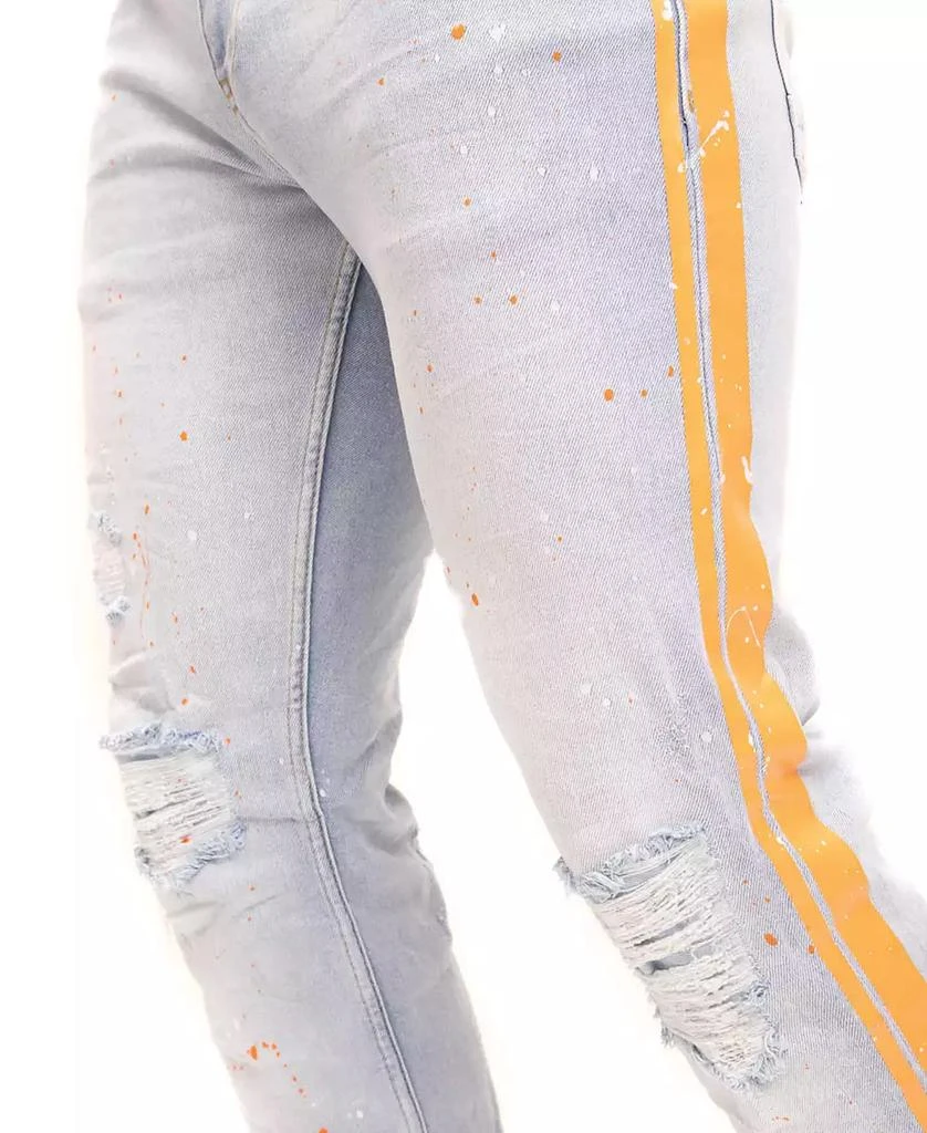 RON TOMSON Men's Modern Splattered Stripe Jeans 3