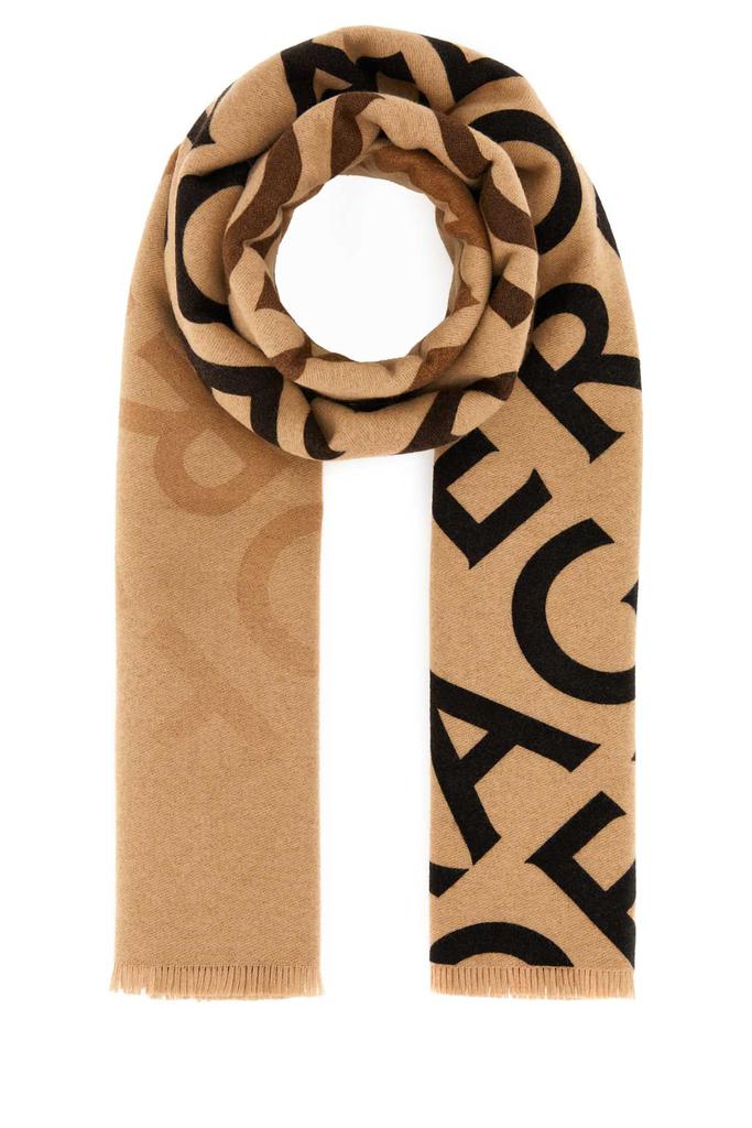 マフラー・ストール FERRAGAMO Embroidered wool blend reversible scarf Salvatore Ferragamo Embroidered Wool Blend Reversible Scarf