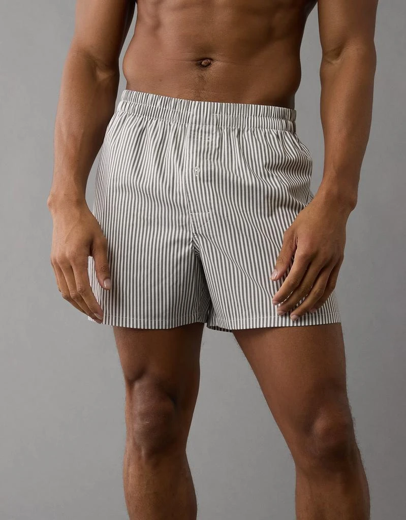 AE AEO Men's Striped Poplin Pocket Boxer Short 1