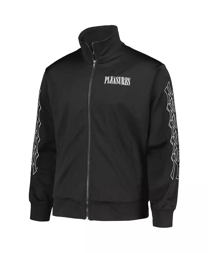 Pleasures Men's Black New York Yankees Pitcher Full-Zip Track Jacket 2