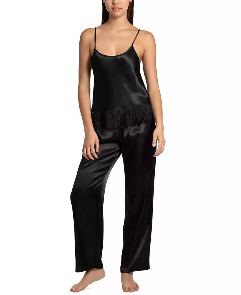 Linea Donatella Women's 3-Pc. Satin Fringe Sleep Set 4