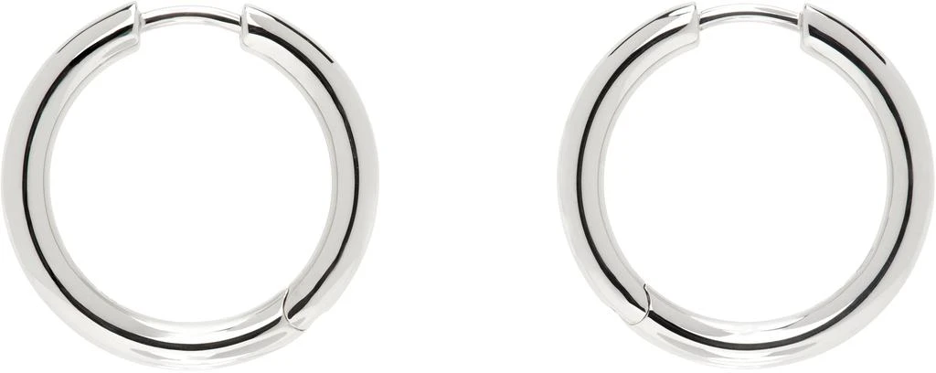 Tom Wood Silver Classic Hoop Medium Earrings 1