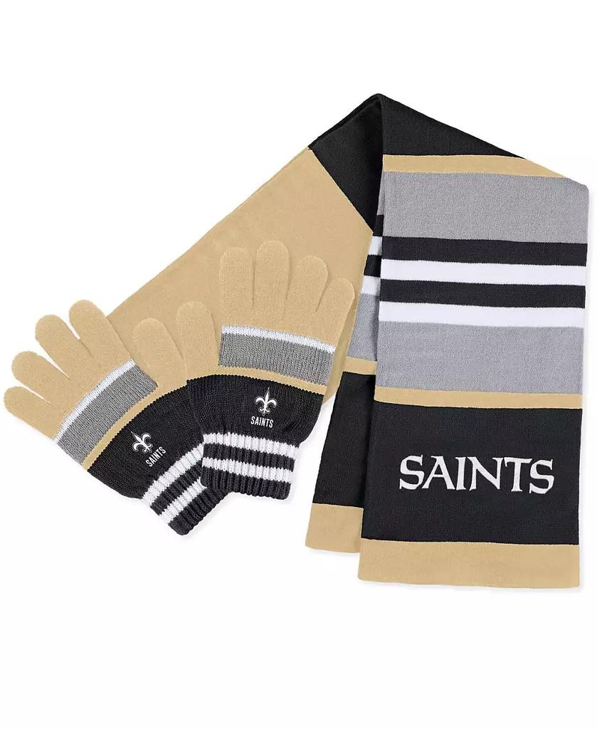 WEAR by Erin Andrews Women's New Orleans Saints Stripe Glove and Scarf Set
