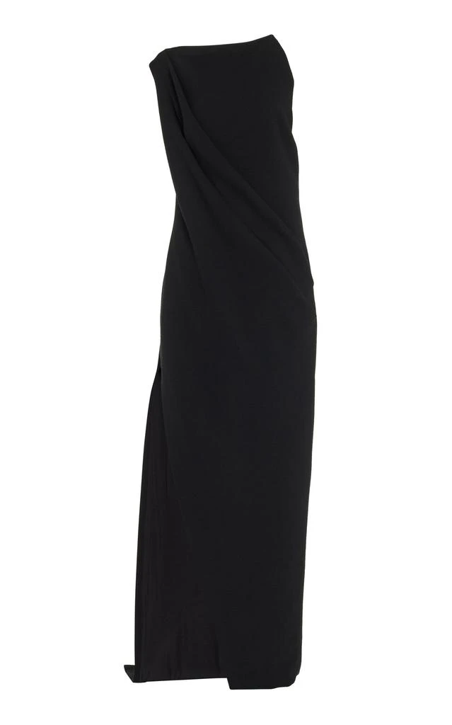 Brandon Maxwell Brandon Maxwell - The Alina Double-Wool Crepe Maxi Dress - Black - US 0 - Moda Operandi 1