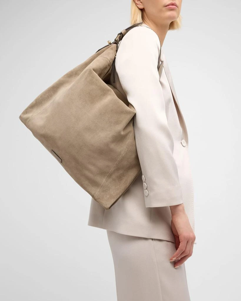 Jimmy Choo Ana Zip Leather Hobo Bag 5