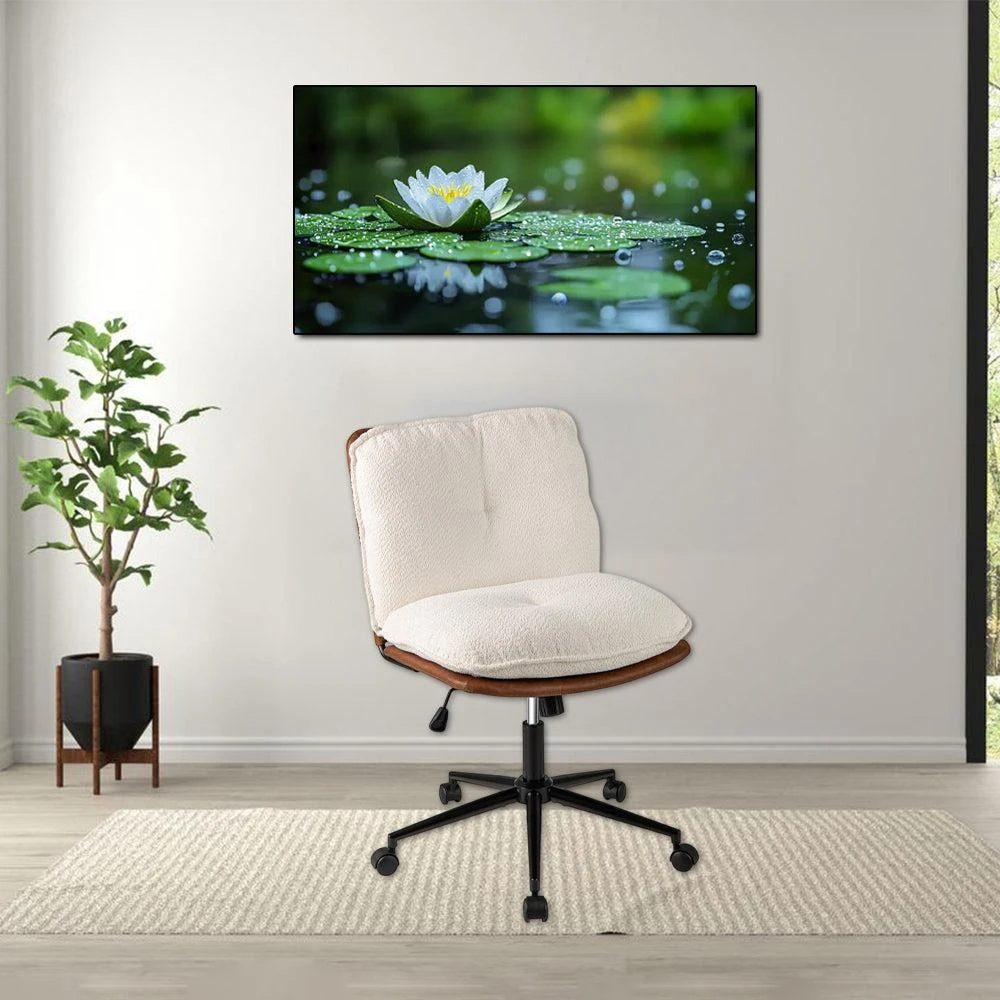 Hivvago Armless Office Chair with Adjustable Rocking Back