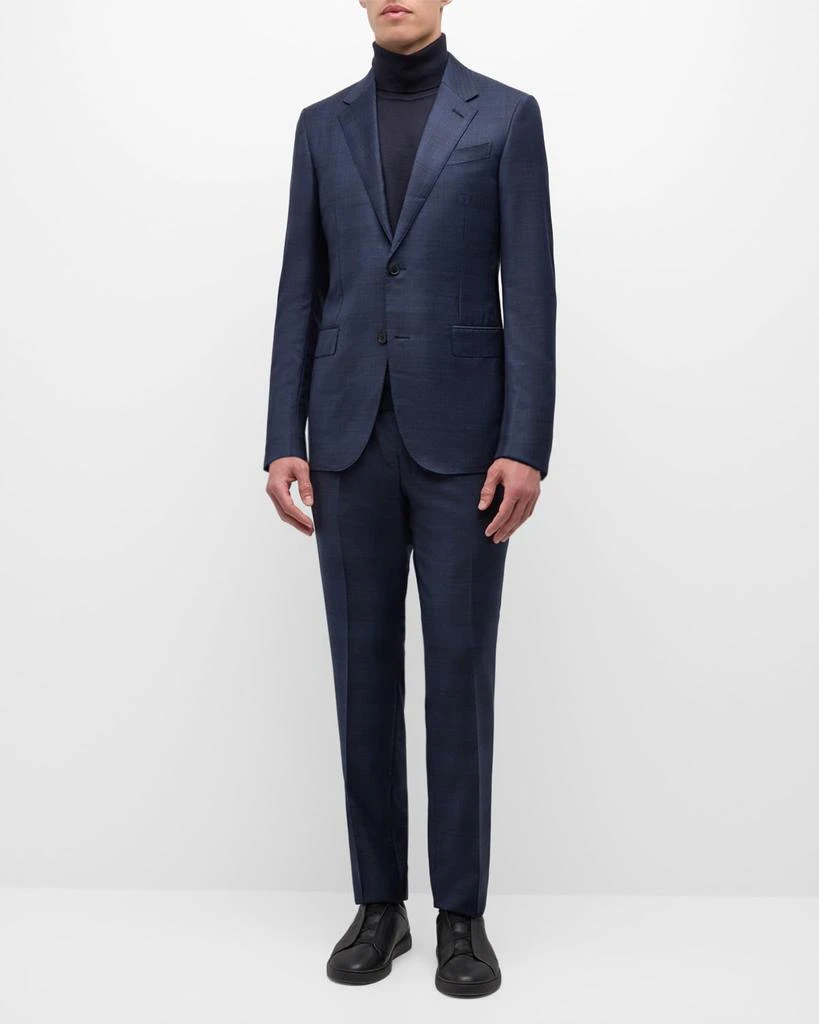 Zegna Men's Trofeo Tonal Plaid Sartorial Suit 4