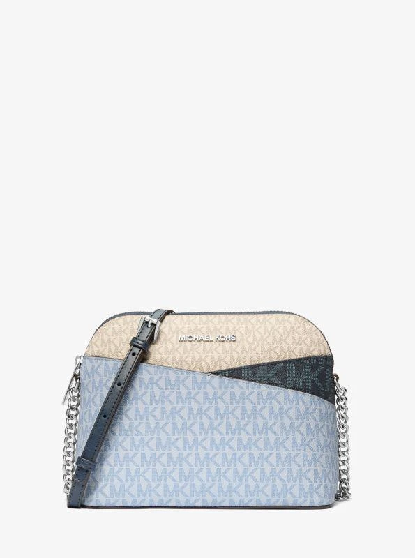 Michael Kors Jet Set Travel Color-Block Signature Logo Crossbody Bag