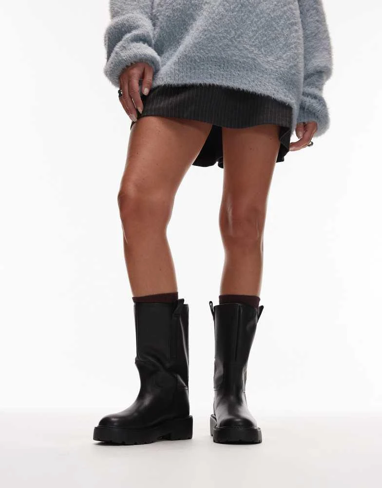 Tommy Jeans Tommy Jeans mid chunky boots in black 4