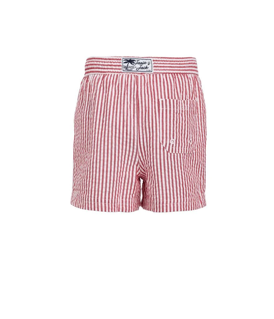Janie and Jack Seersucker Patch Swim Trunk (Infant) 2
