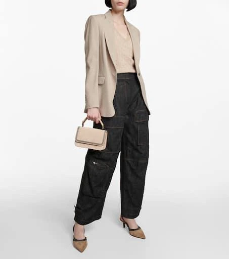 Brunello Cucinelli High-rise denim cargo pants 2