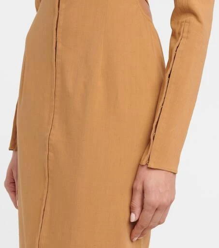 Jacquemus La Robe Obiou linen-blend maxi dress 6