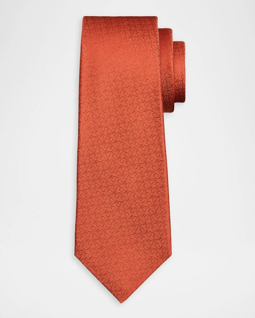 Kiton Men
s Tonal Jacquard Silk 7-Fold Tie