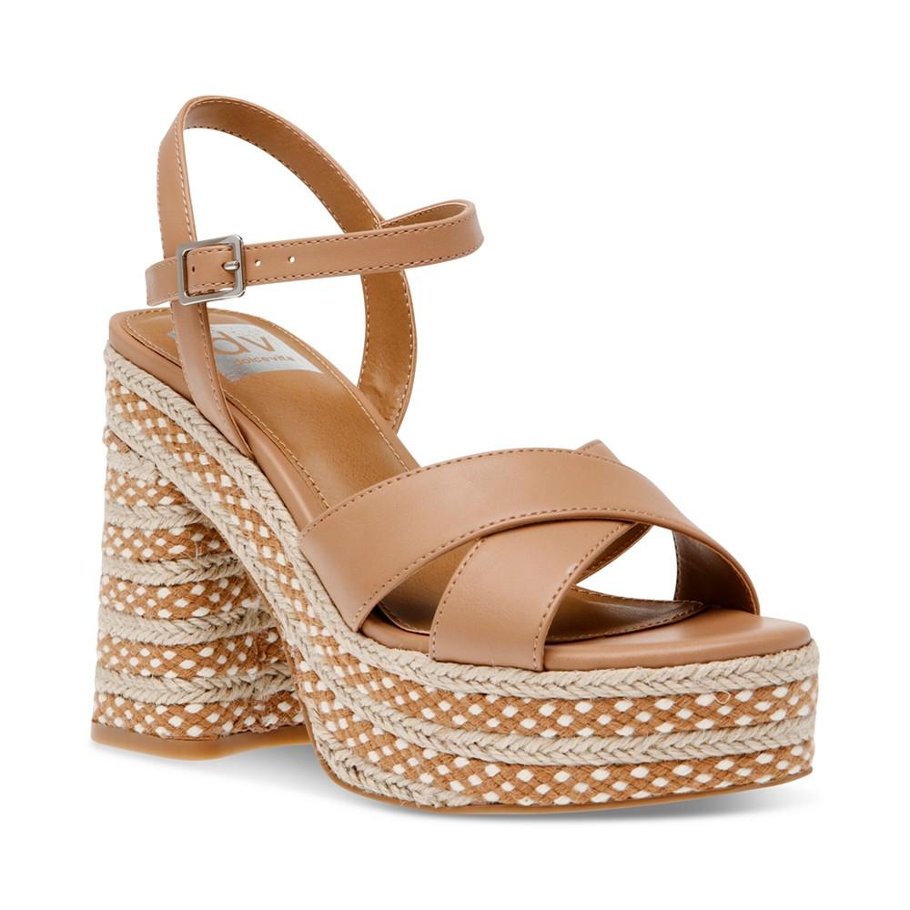 DV Dolce Vita Women's Wilsun Crossband Ankle-Strap Platform Dress Sandals