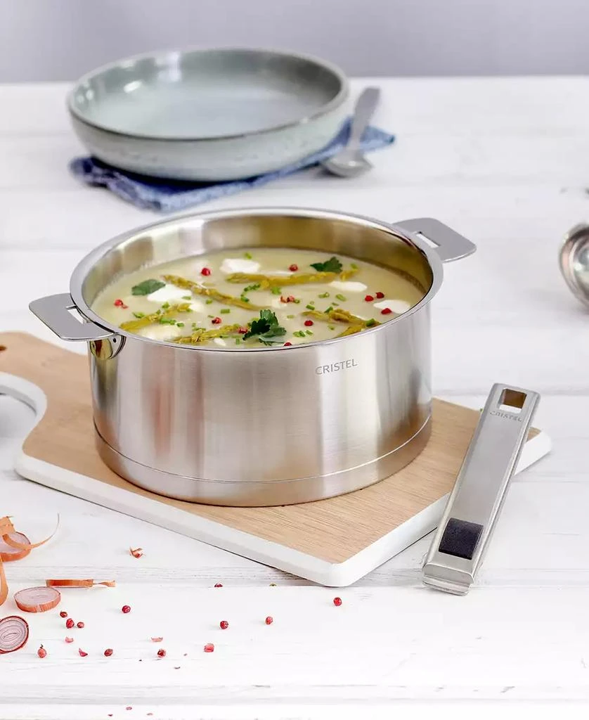Cristel Stainless Steel 1 Quart Strate Saucepan with Lid 4