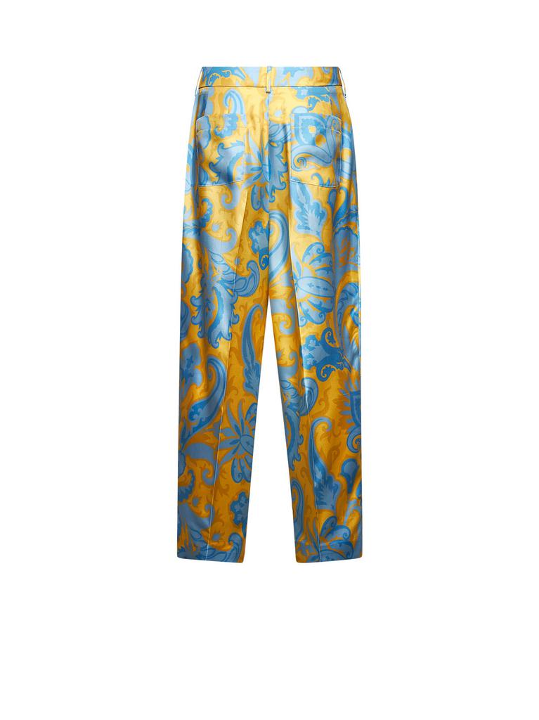 ETRO ETRO | Yellow Paisley print silk trousers | Women | 42