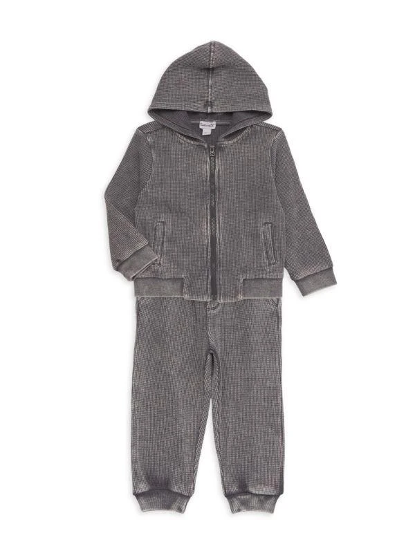 Splendid Baby Boy's Waffle-Knit Thermal Hoodie & Joggers Set 1