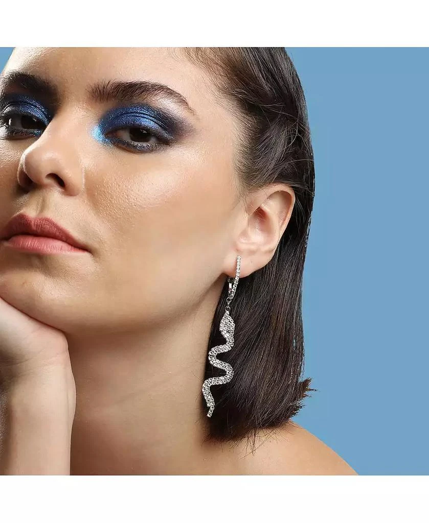 SOHI Women
s Snake Bling Drop Earrings 2