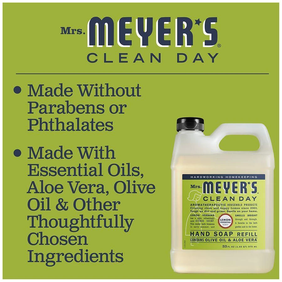Mrs. Meyer's Clean Day Liquid Hand Soap Refill Lemon Verbena 4