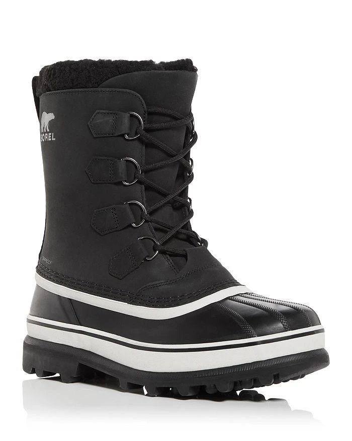 SOREL Men's Caribou Waterproof Nubuck Leather Cold-Weather Boots 1