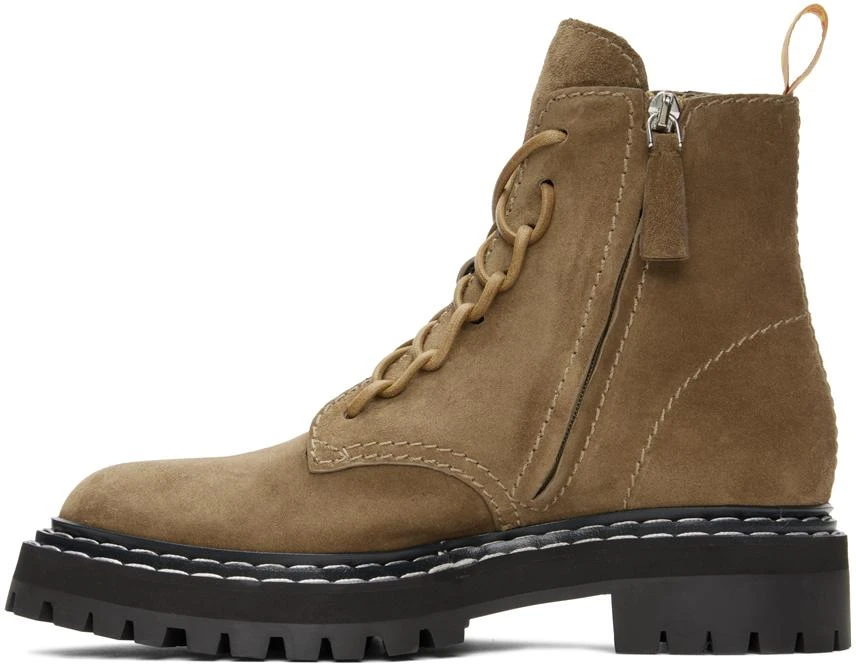 Proenza Schouler Taupe Lug Sole Combat Boots 3