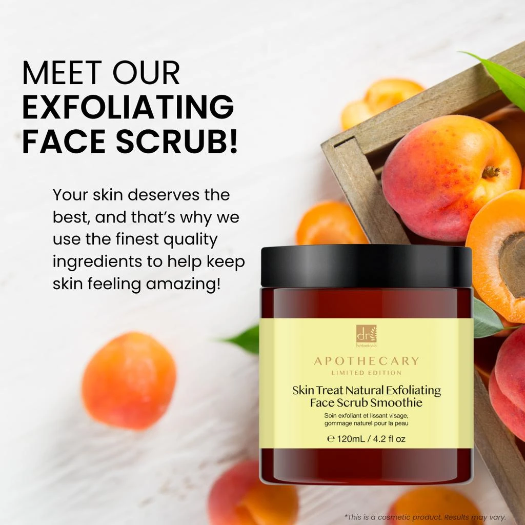 Dr. Botanicals Skin Treat Natural Exfoliating Face Scrub Smoothie  120ml 4