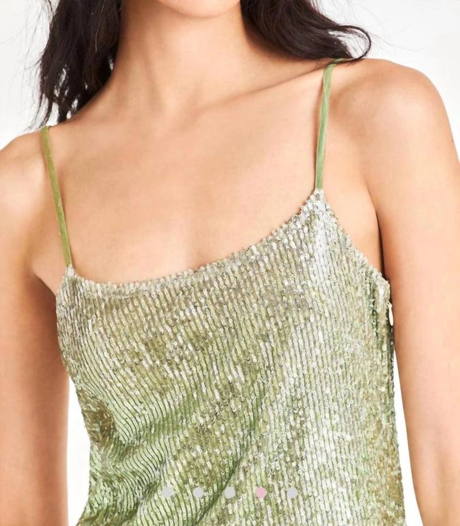 LOVESHACKFANCY Sequin Dress In Lilac Leaves 4