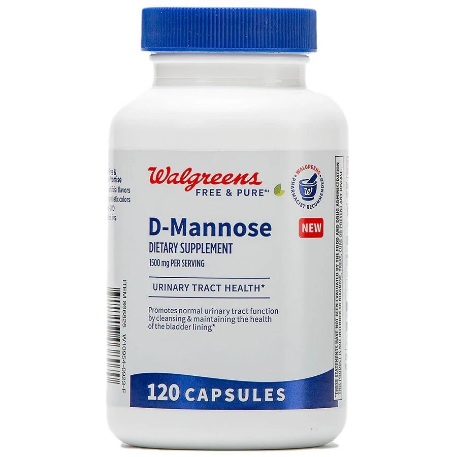 Walgreens Free & Pure D-Mannose 500mg Capsule (40 days) 2