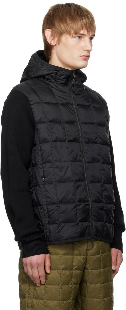 Taion Black Hood Knit Down Jacket