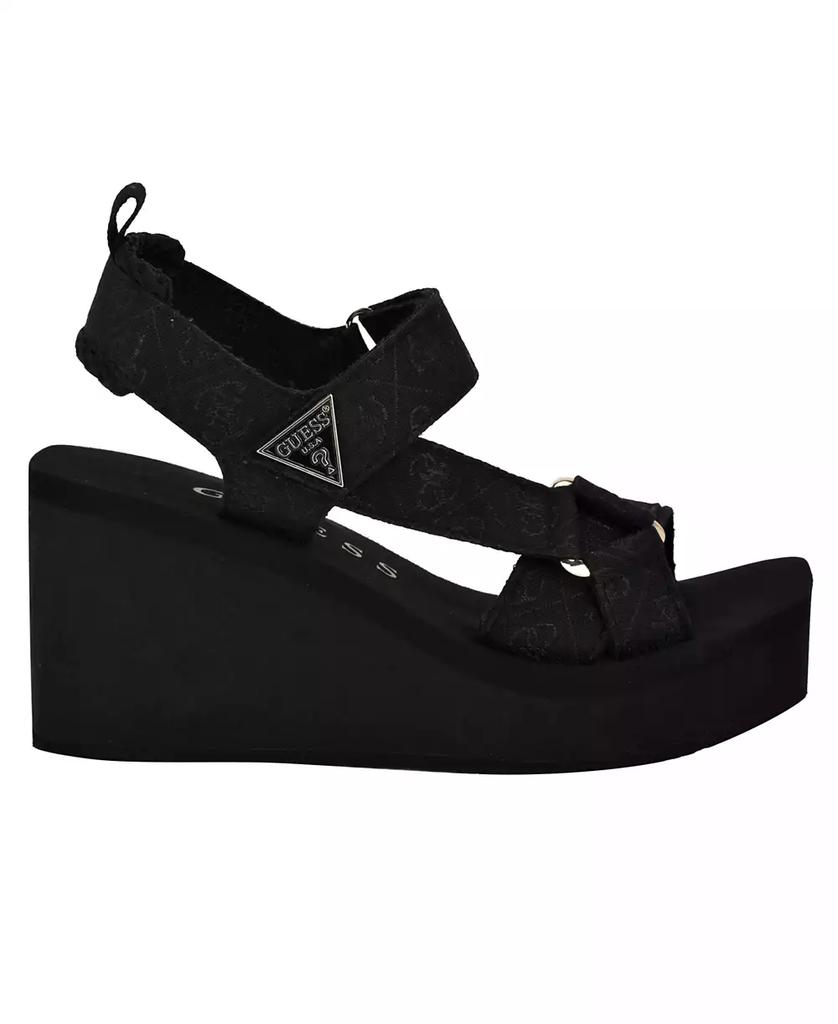 GUESS Women's Daysa Quattro-G Strappy Eva Wedge Sandals