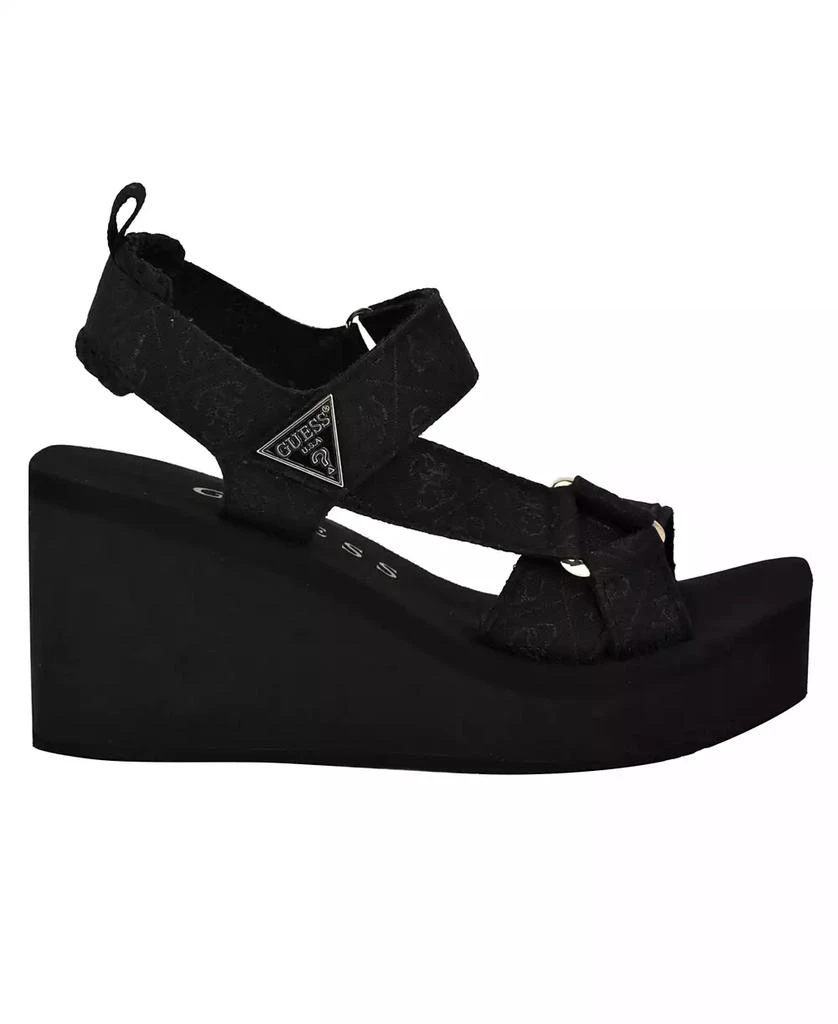 GUESS Women's Daysa Quattro-G Strappy Eva Wedge Sandals 2