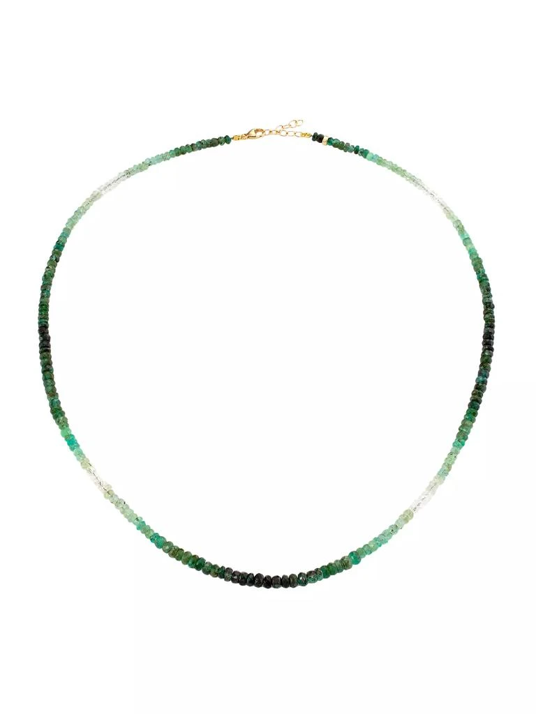 Jia Jia Arizona 14K Yellow Gold & Ombré Emerald Beaded Necklace 1