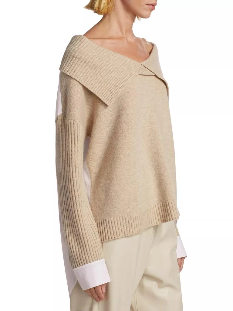 Naadam Wool-Cashmere Hybrid Off-The-Shoulder Sweater 4