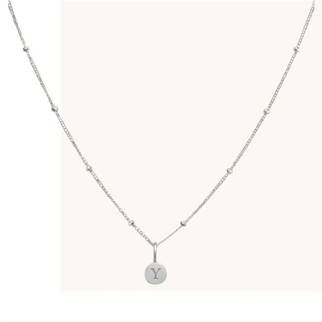 Stia Stia - Women
s Love Letters Mini Disk Letter Necklace - Y