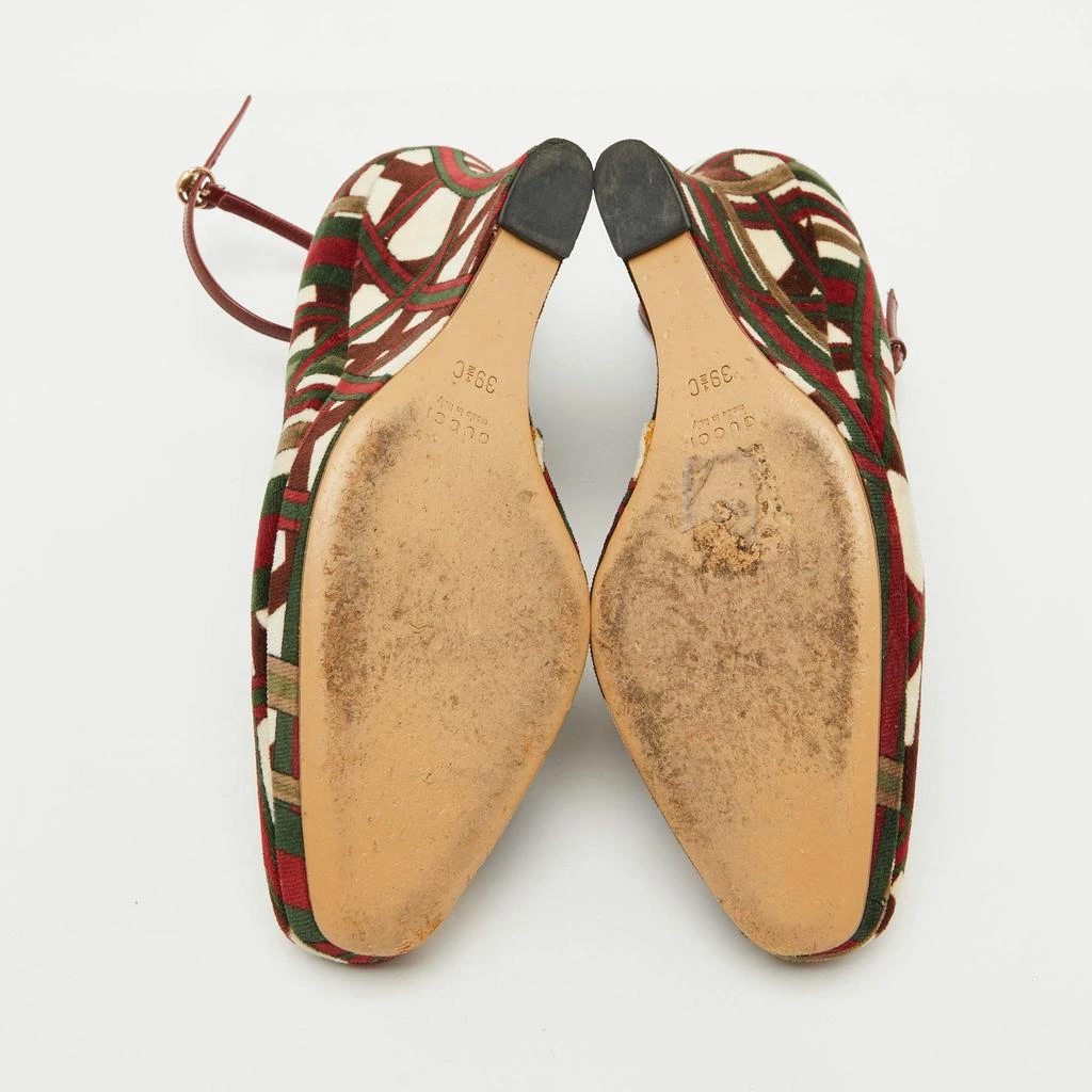 Gucci Gucci Multicolor Pattern Velvet Platform Wedge Pumps Size 39.5 6