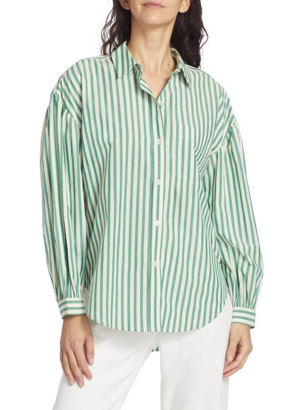 Rails Janae Striped Cotton-Blend Shirt 1