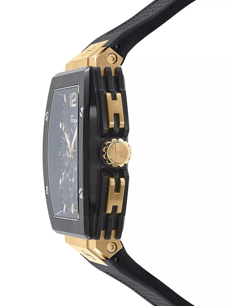 Salvatore Ferragamo F-80 Tonneau Chrono Watch 3