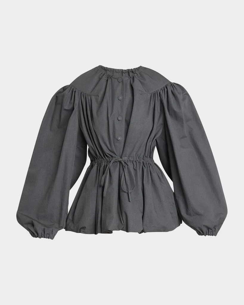 Dries Van Noten Vanter Pleated Bubble Hem Drawstring Jacket 1