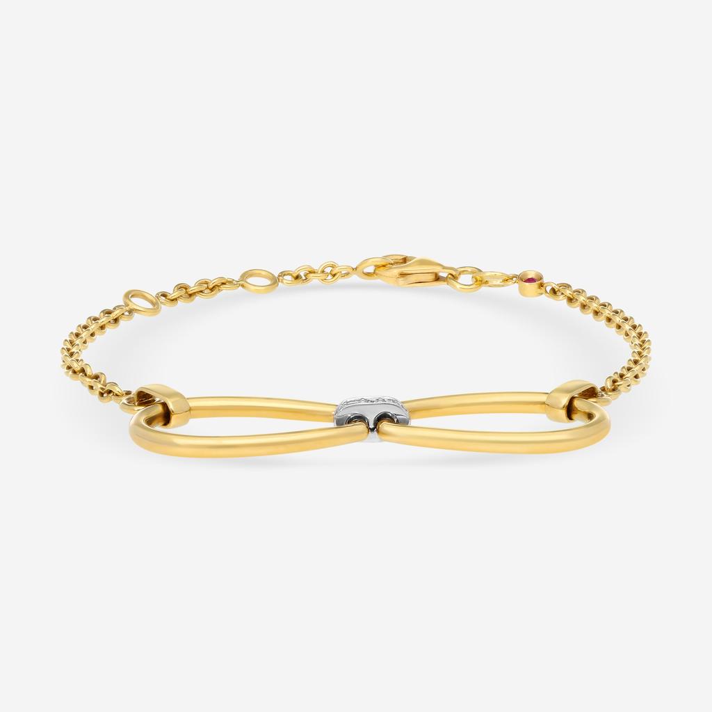 Roberto Coin Roberto Coin Classic Parisienne 18K Yellow & White Gold Diamond Chain Bracelet 9151183AJLBX