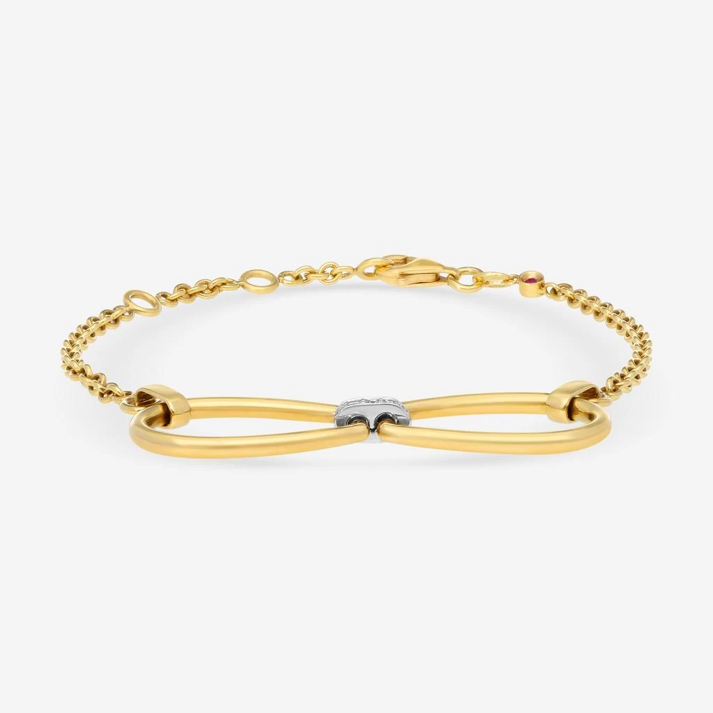 Roberto Coin Roberto Coin Classic Parisienne 18K Yellow & White Gold Diamond Chain Bracelet 9151183AJLBX 1