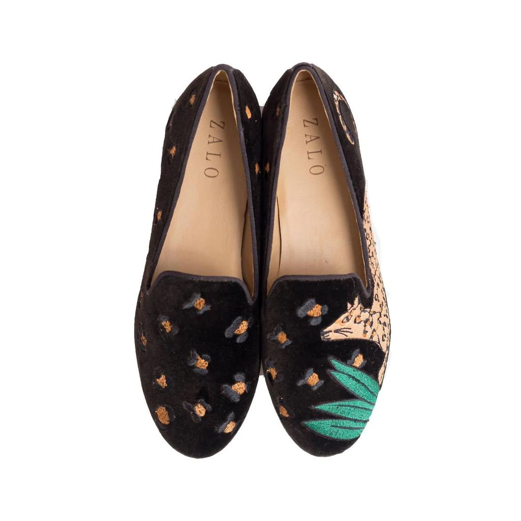 HOUSE OF ZALO Leopard Slipper In Chocolate 1