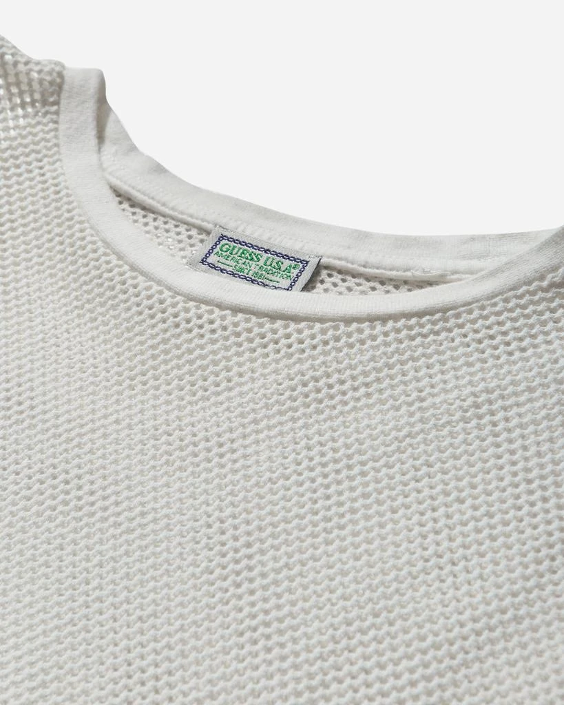 Guess USA Men's Logo Mesh Longsleeve T-Shirt Pearl White 3