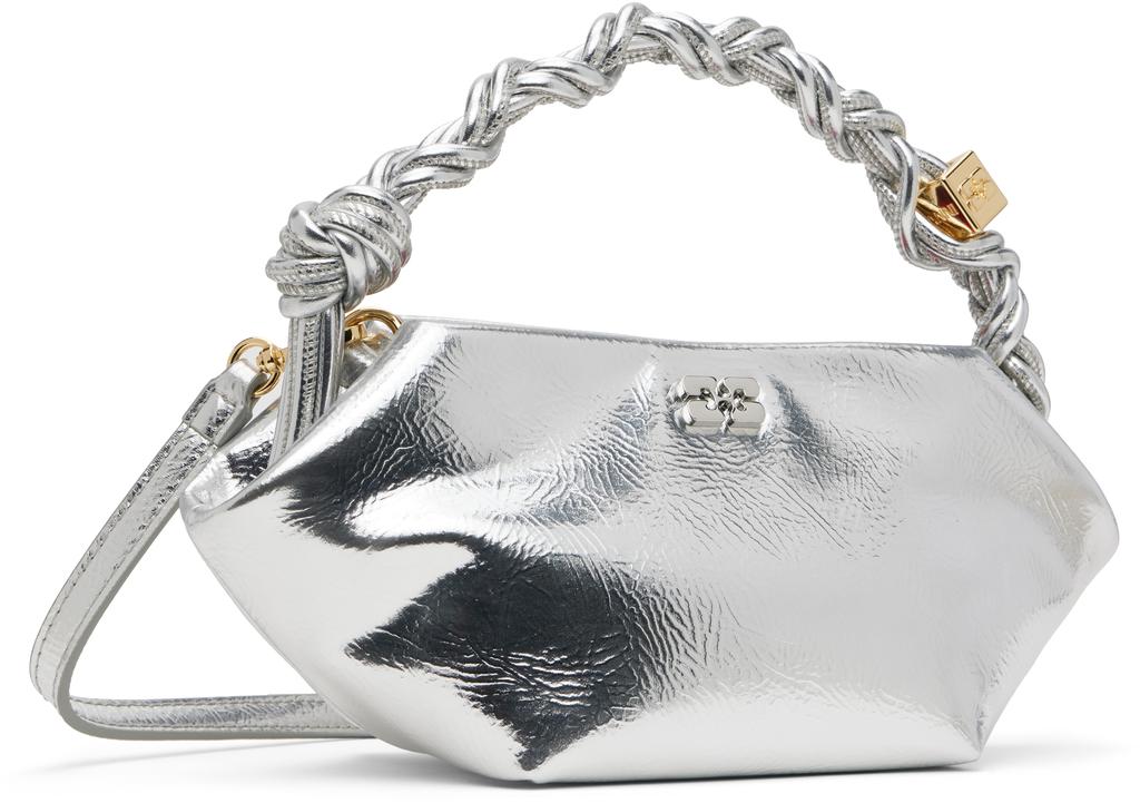 Ganni Silver Mini Bou Bag