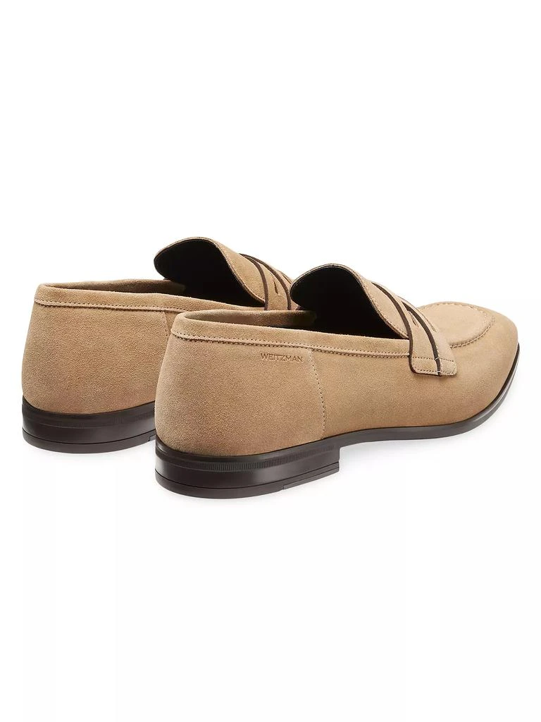 Stuart Weitzman Simon Crisscross Suede Loafers 3