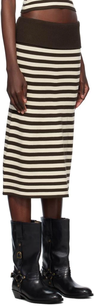 Frankies Bikinis Brown Bella Hadid Edition Tucker Knit Midi Skirt 2